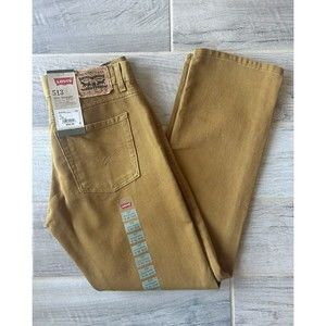 NWT Levi's 513 Boys Slim Straight Bronze Brown Jeans